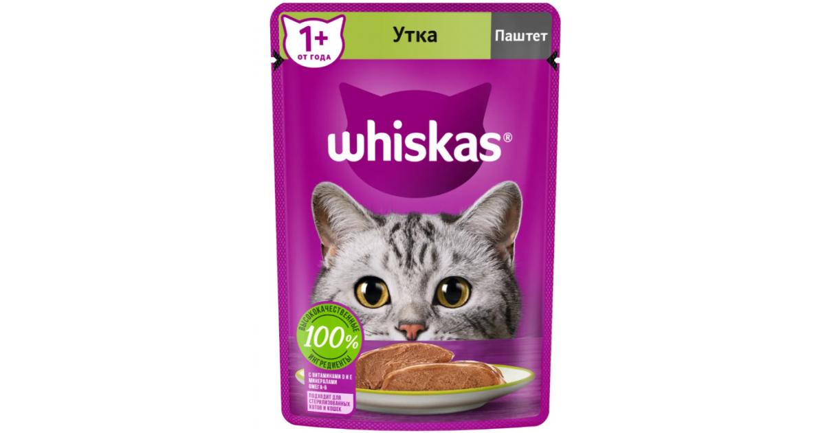 Корм WHISKAS паш.утка 75г