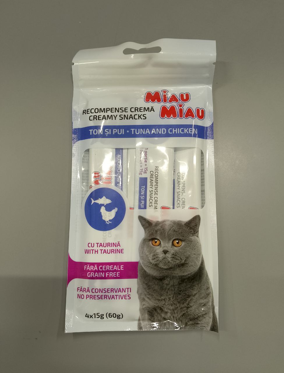 Лакомство MIAU лос/кур.4*15г