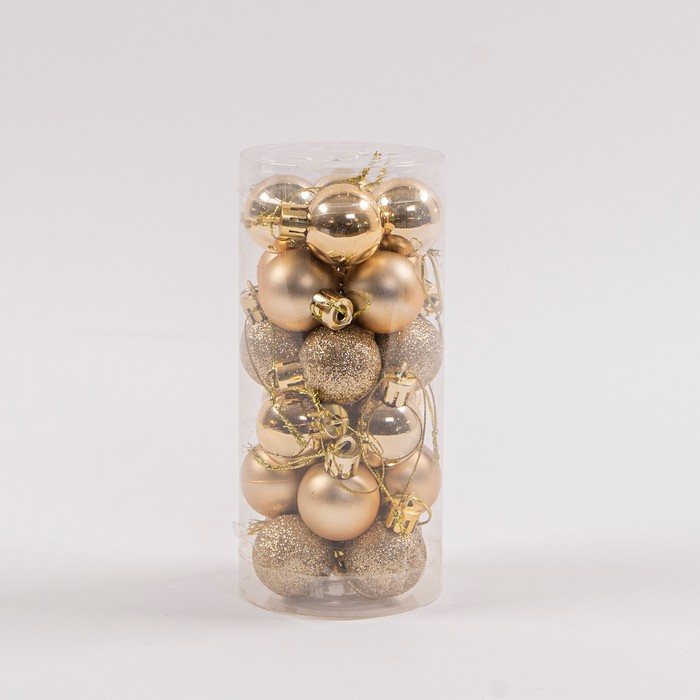 Шары новогодние Золото (набор) 24шт х 4см (SY24YY-034) ТМ Global Christmas