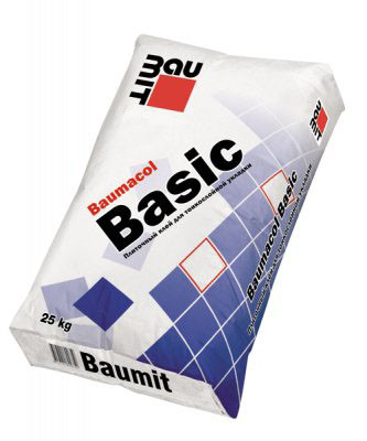 Клей для плитки Basic уни-й (класс C1T базовая) 25кг (54 шт/пал) ТМ Baumit