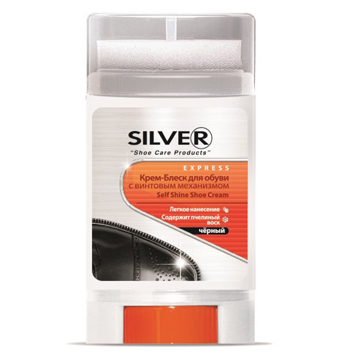 Крем-блеск д/об.SILVER черн.50