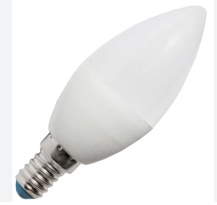 Лампа светодиодная C37 9Вт, 230В, 6500 К, Е27