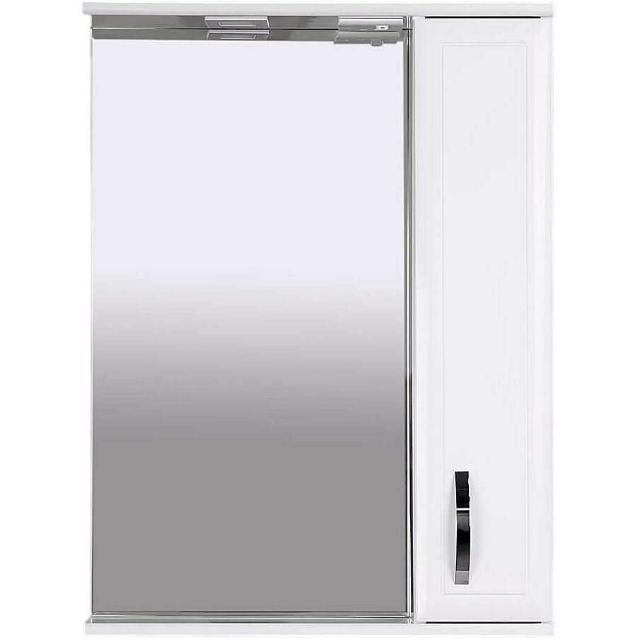 Шкаф-Зеркало для ванной Bayro Allure 600x750 правый белый мат