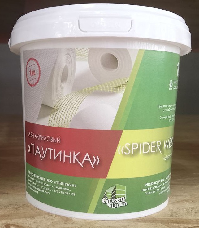 Клей для стеклообоев ПАУТИНКА 1л ТМ Greentown