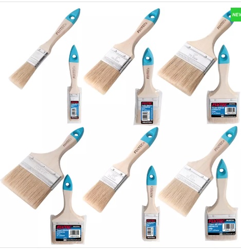 Кисть плоская с деревянной ручкой 25х44мм ТМ FIXTEC