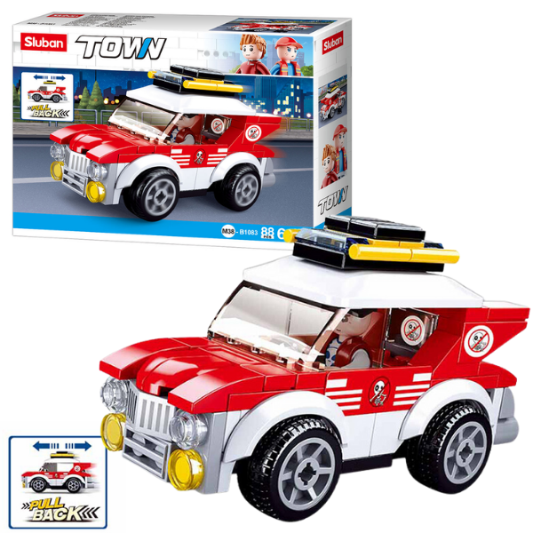 Конструктор Автомобиль для ралли с инерцией (88 эл.)