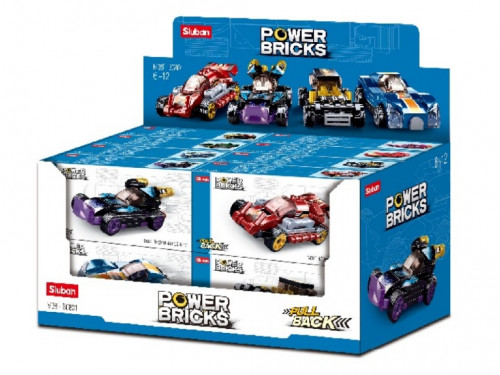 Конструктор Спортивный автомобиль с инерцией 8 мод. 48-55 эл.)