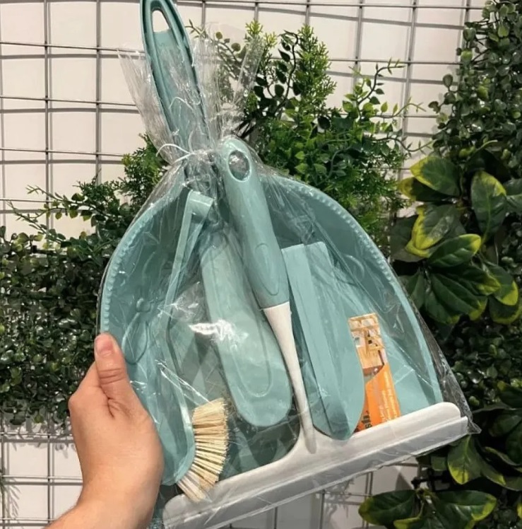 Набор для уборки (Совок+щетка+сметка+ерш+окномойка) 9126