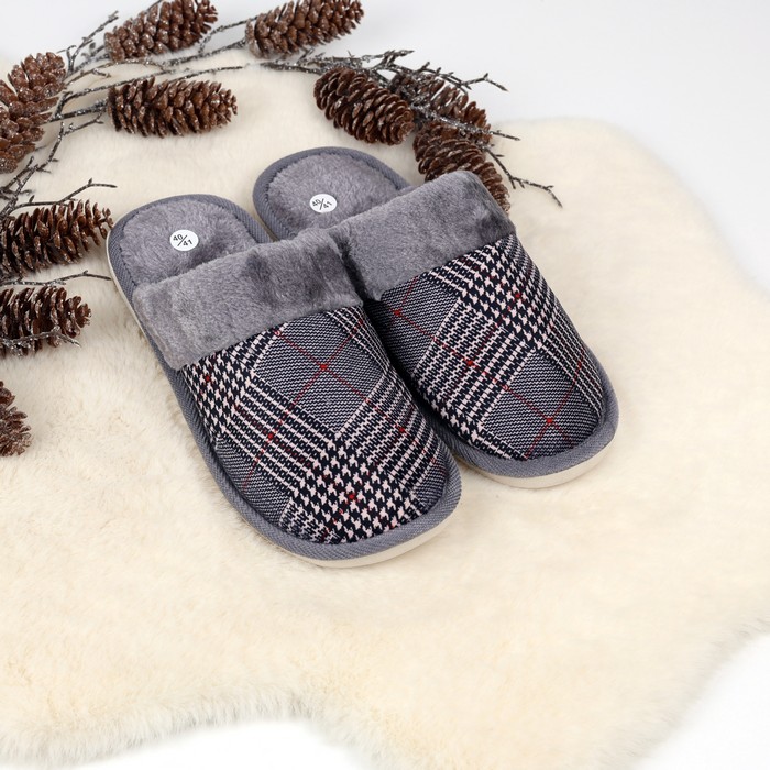 Тапочки мужские , 40-45, Текстиль, различные Цвета, DM24-14, GS