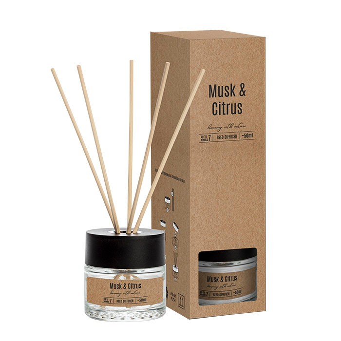 Освежитель воздуха, 50ml, Musk & Citrus, с палочками, DZ50-328, VALPE FRAGRANCES