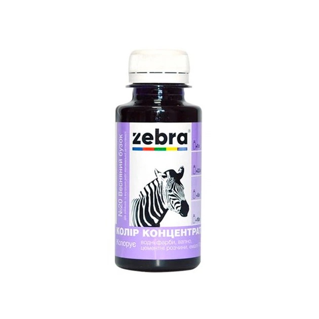 Пигментный концентрат Весенняя сирень ТМЗебра 100мл (уп.10шт)