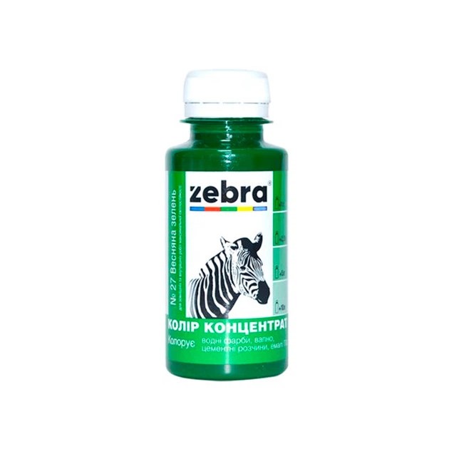 Пигментный концентрат Весенняя зелень ТМЗебра 100мл (уп.10шт)