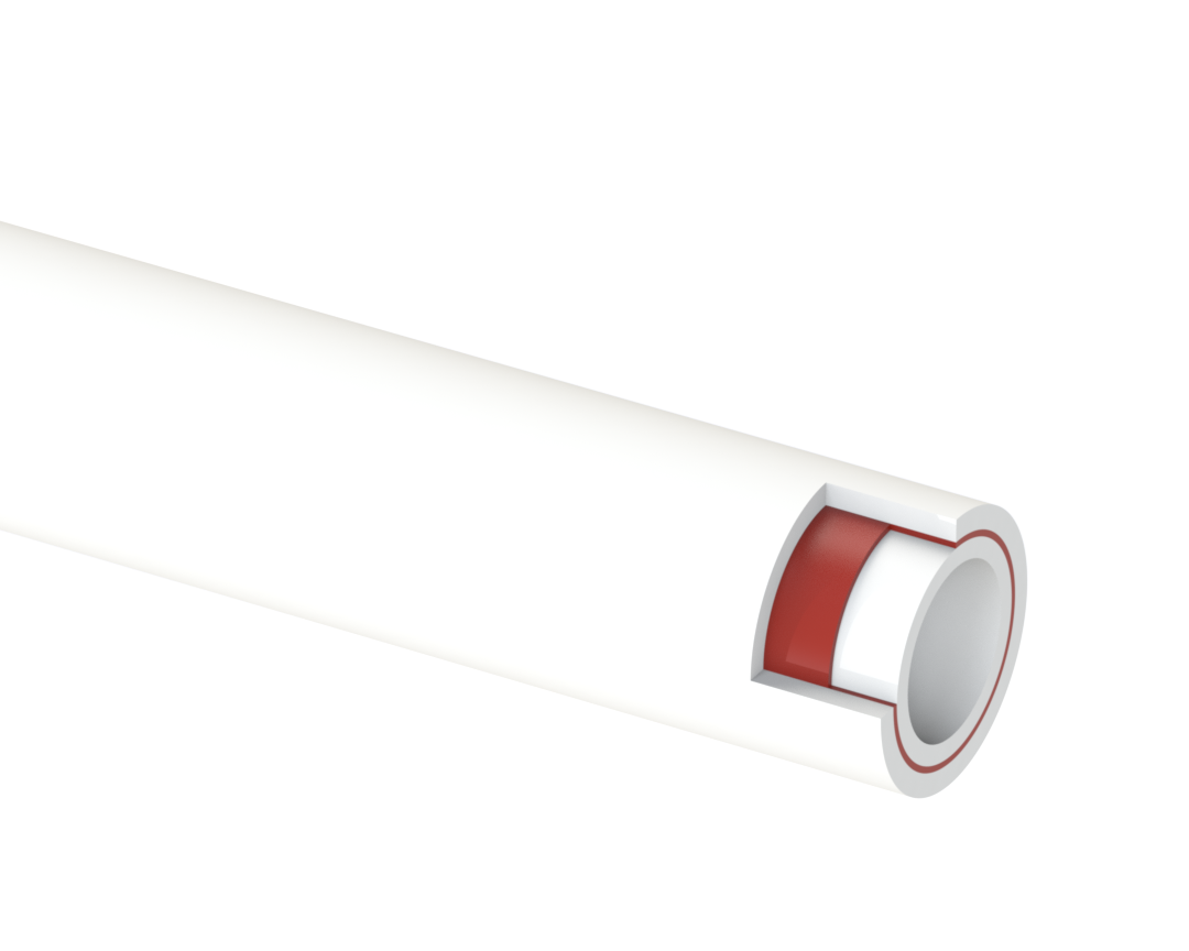 Труба PP со стекловолокном (PN-20) горяч. d.25х3,5 (100м/пач)