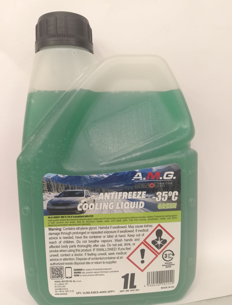 Антифриз AMG -35°C GREEN 1L
