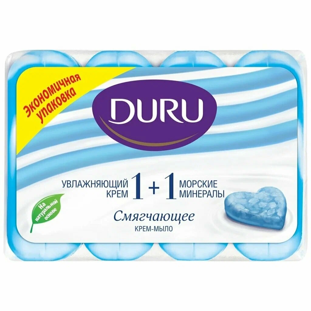 Мыло DURU 1+1 мор.мин.4*80г