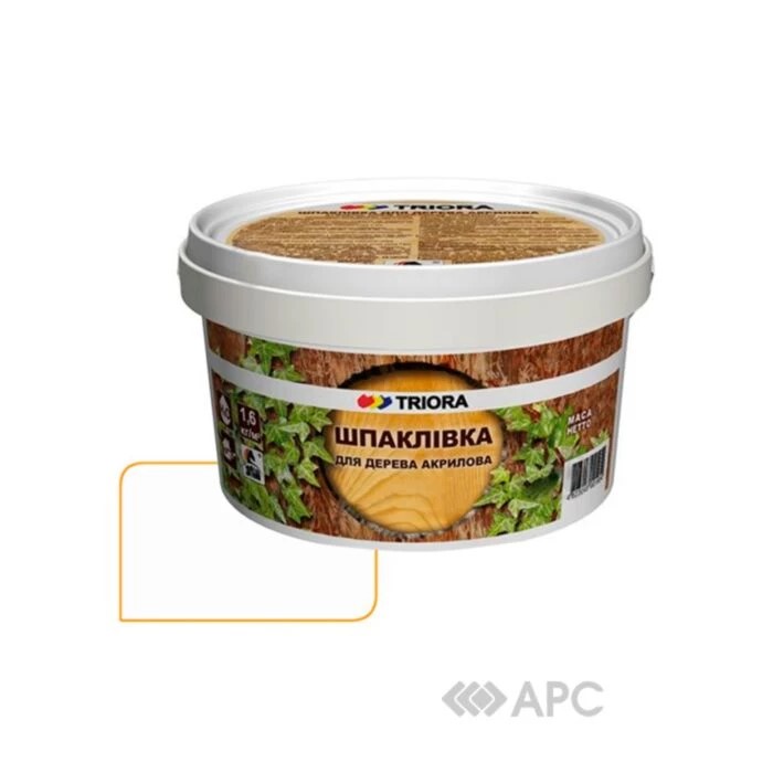 Шпаклевка для дерева Белая 1,5кг TM Triora (уп.6шт)