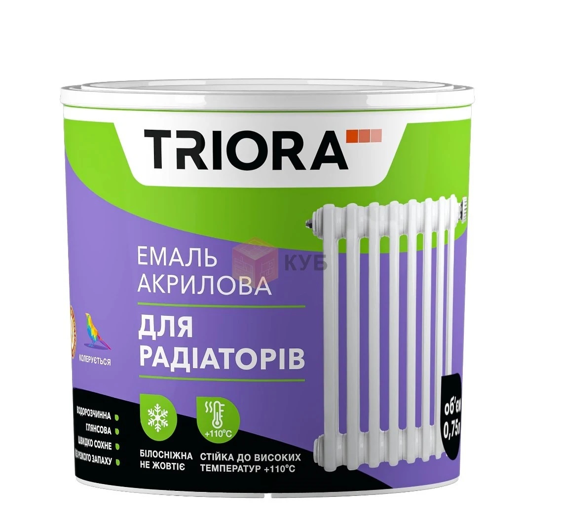Эмаль акриловая для радиаторов 2л. TM Triora (уп.6шт)