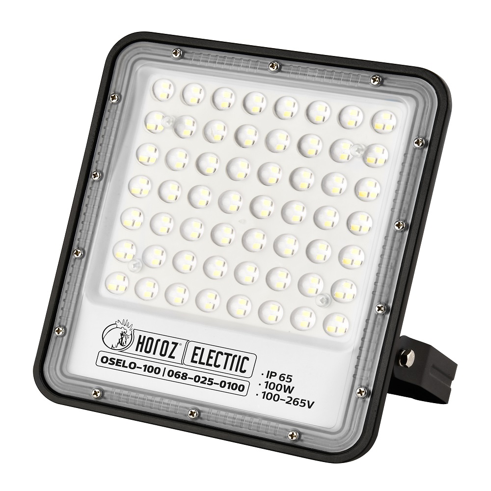 Прожектор светодиодный SMD LED (черный) 100W 6400K 10000 Lm IP65 OSELO-100