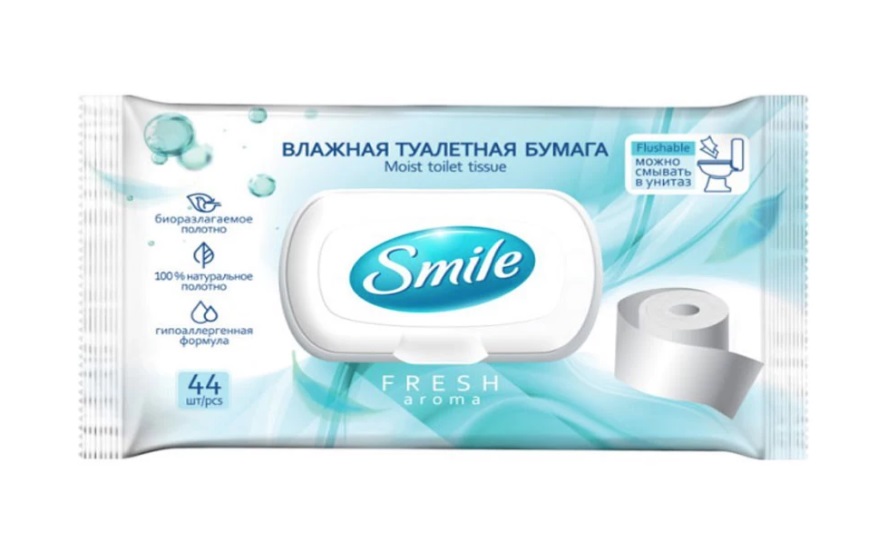 Бумага туал.вл.Smile Свеж.кл44
