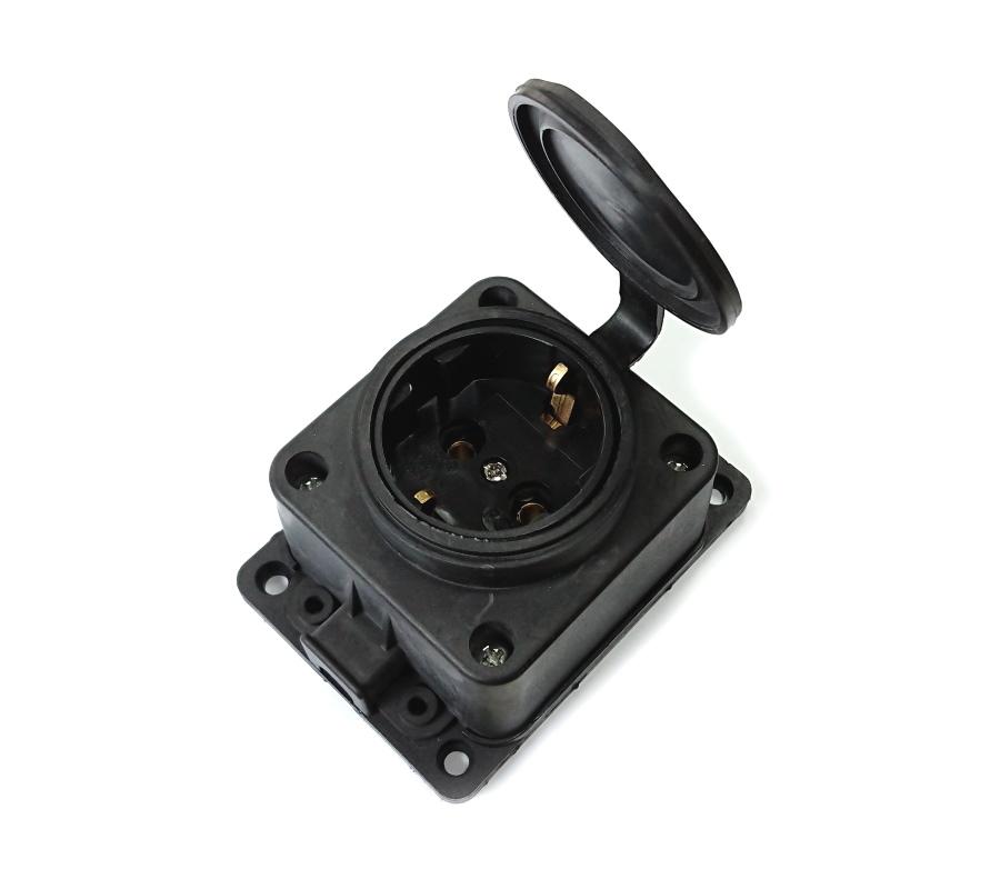 Розетка настенная с крышкой (каучук),16А, 220-240V - TM HOROZ