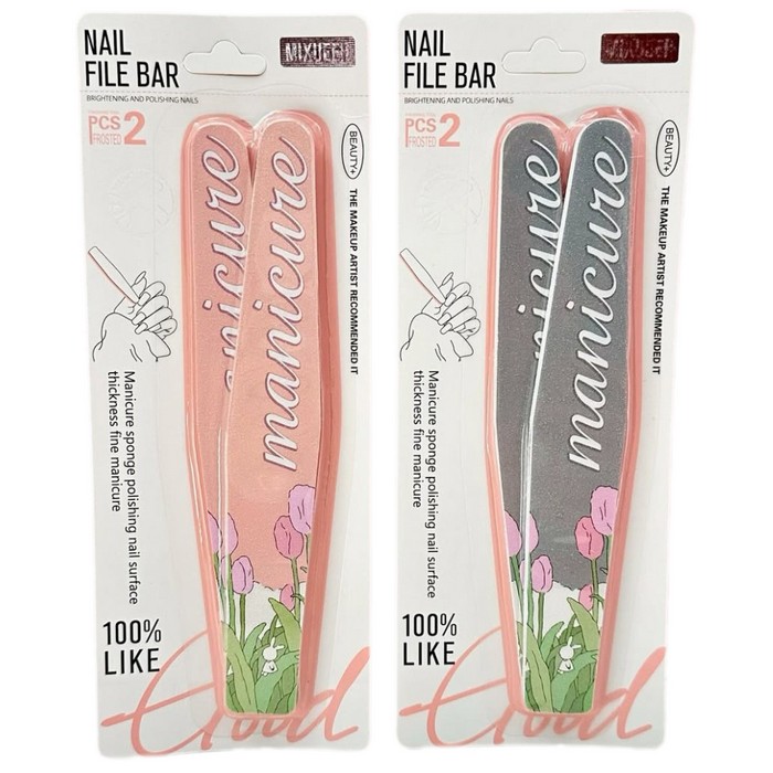 Пилочка д/ногтей, 2 шт, Разл/Цвета, GM-85127, MIXUEER