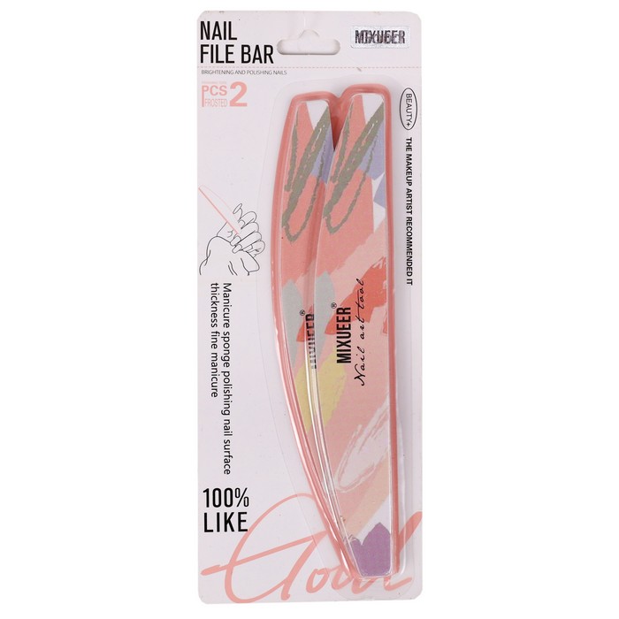 Пилочка д/ногтей, 2 шт, Разл/Цвета, GM-85128, MIXUEER
