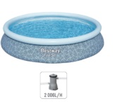 Bestway Надувной бассейн Fast Set с фильтрующим насосом, 396х84 см, 7340 Л
