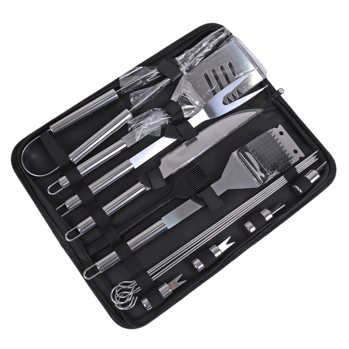 Набор приборов для гриля, нержавеющая сталь, 15шт, 48см, CL-15/AL-15, BBQ