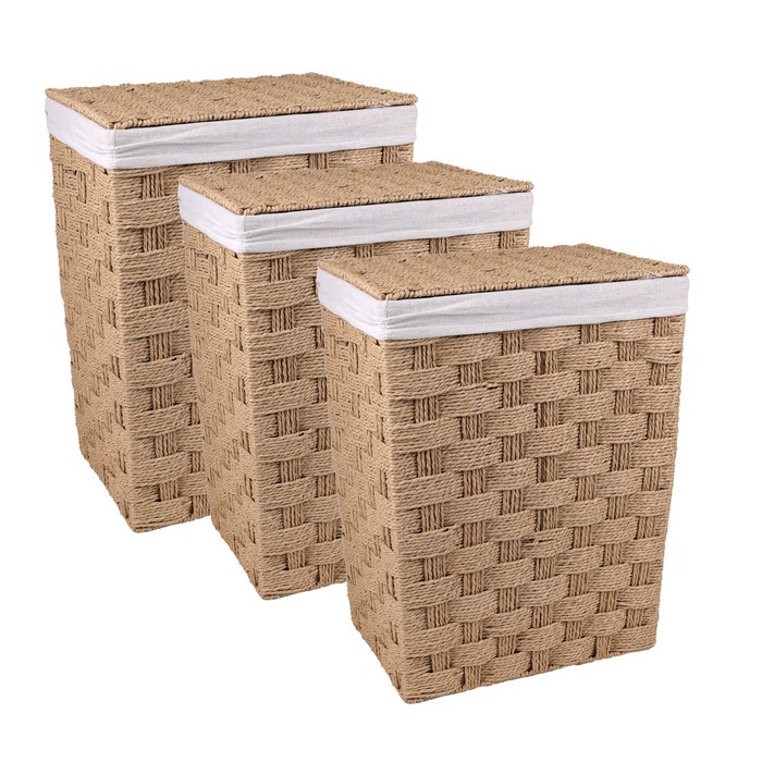 Корзины д/хранения (набор) 3 предм. д/стирки Плет. Пров. SY-11/2 GS