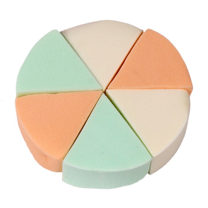 Спонжи д/макияжа (набор) 6 предметов, Пена, LM3014, LUKAS