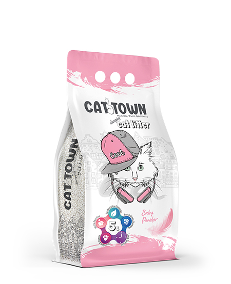 Бентонит CAT TOWN детская пудра 5л