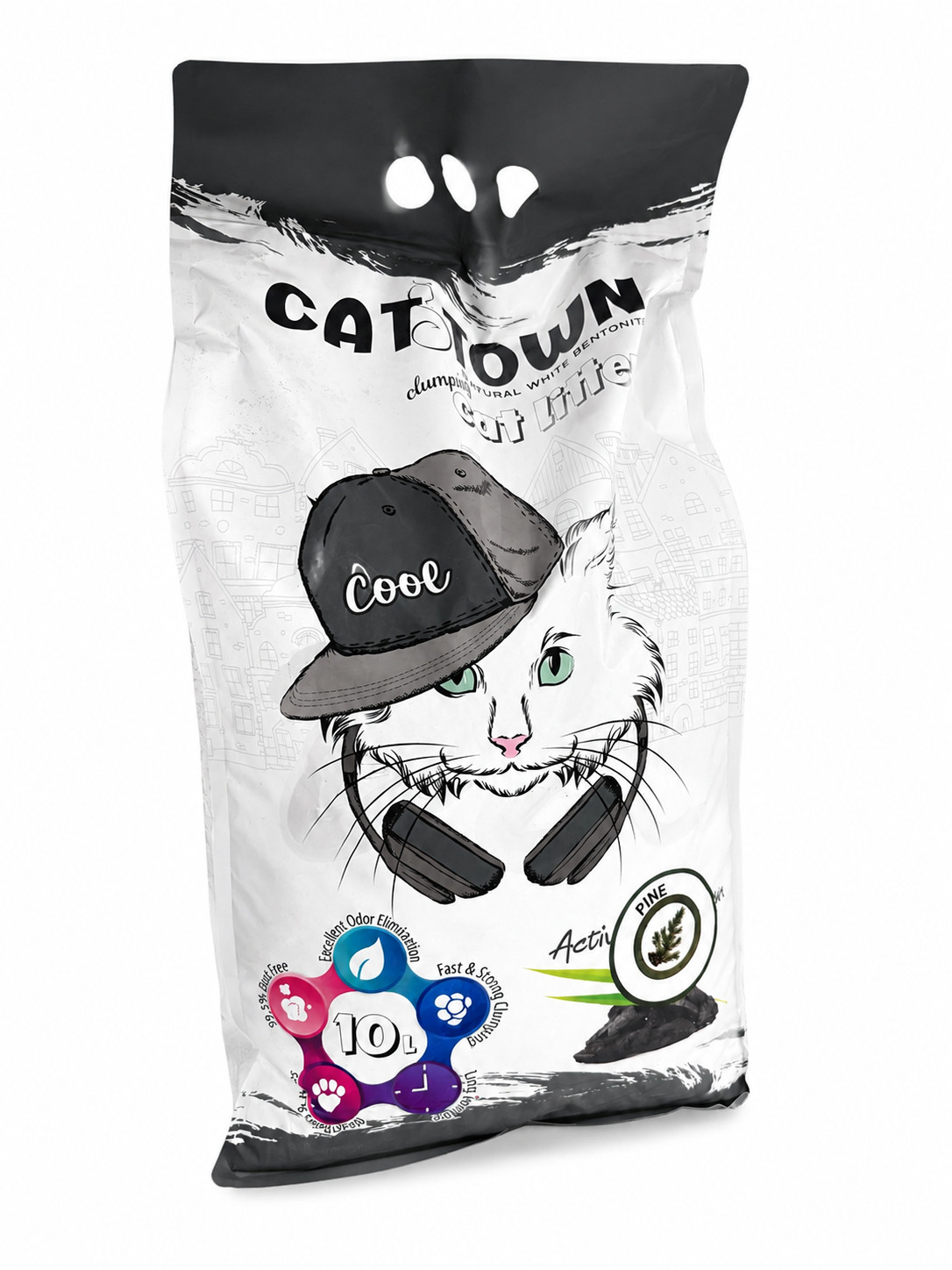Бентонит CAT TOWN сосна 10л