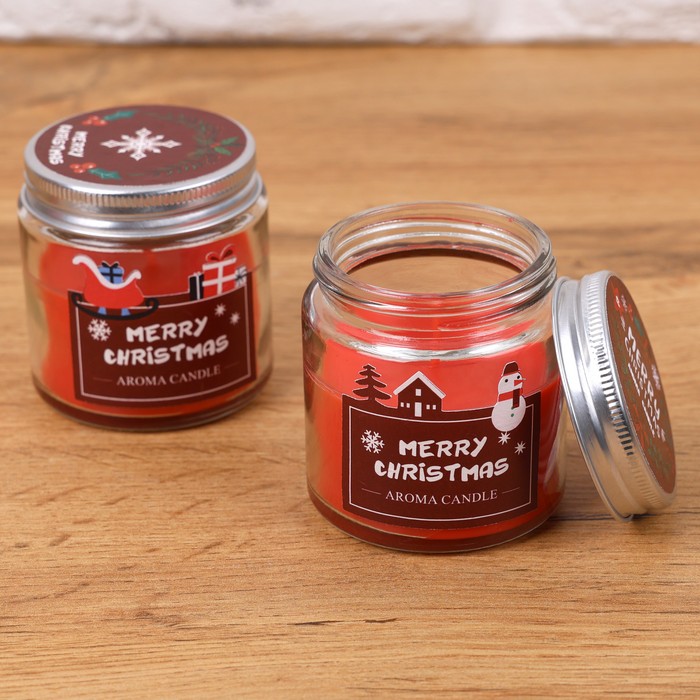 Свеча декоративная парафин красный/зеленый 6.5см (SD665-12) ТМ Global Christmas