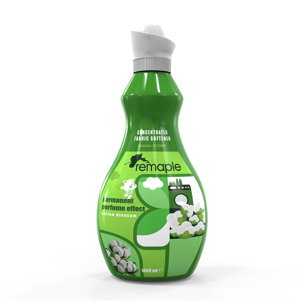 Ополаскиватель концентрированный для белья Cotton blossom 1440 ml ТМ REMAPLE (уп.9шт)