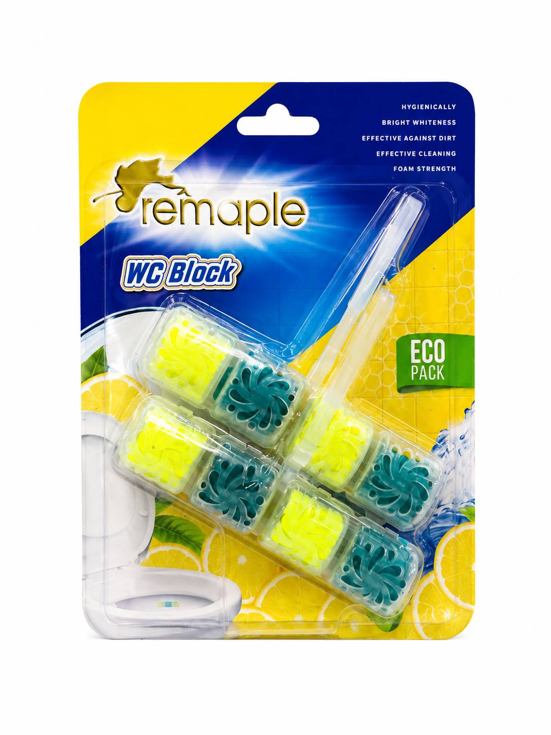 Блоки туалетные lemon 50*2гр ТМ REMAPLE (уп.24шт)