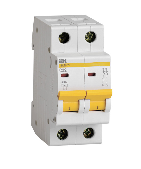 Выключатель автоматический ВА47-29 2Р 32А 4,5кА С IEK