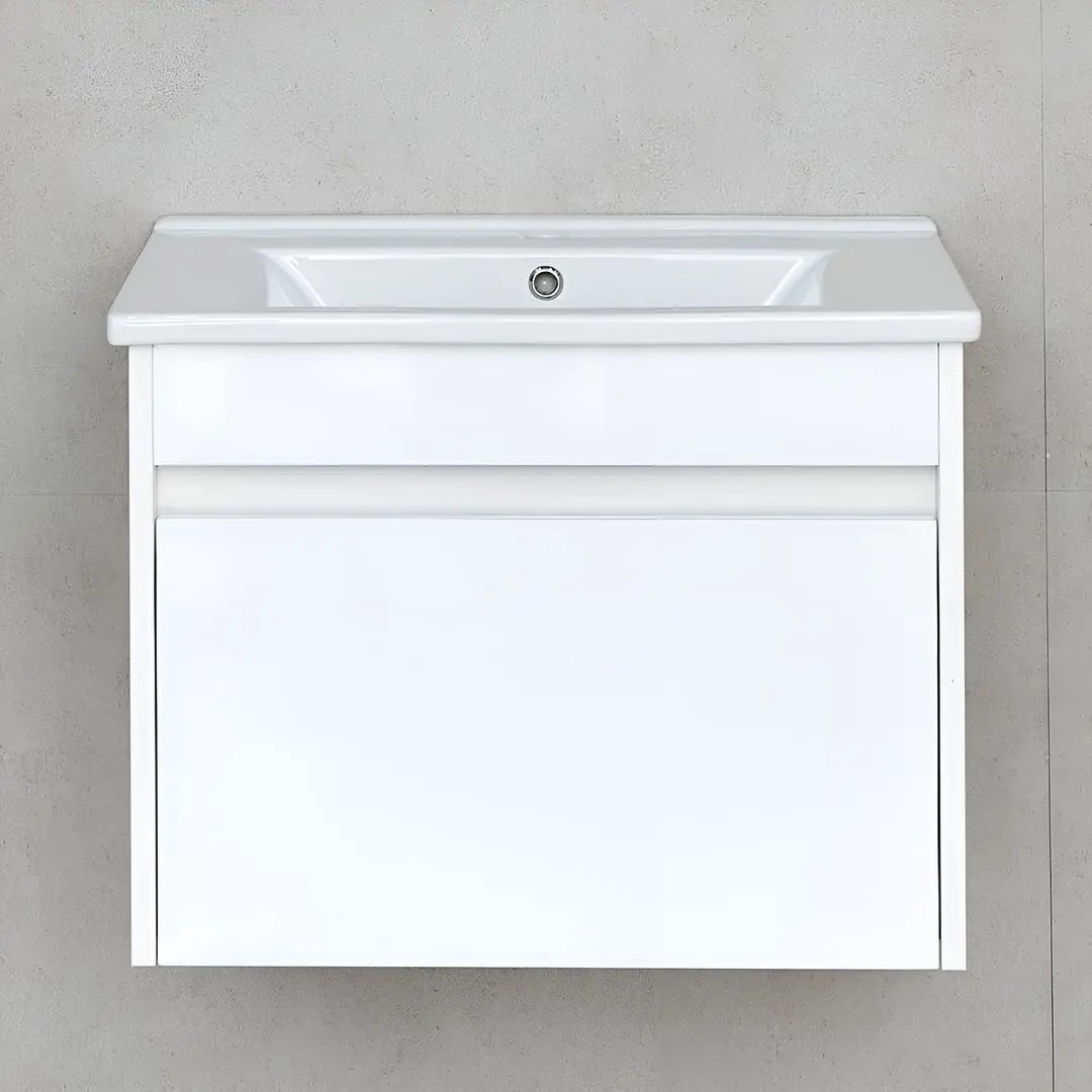 Шкаф д/ванной, подвесной, белый Denver под умыв. Soft 650 ТМ Bayro