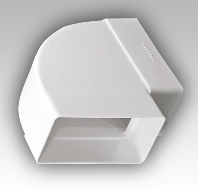 Колено горизонтальное пластик 90º, 60 х120