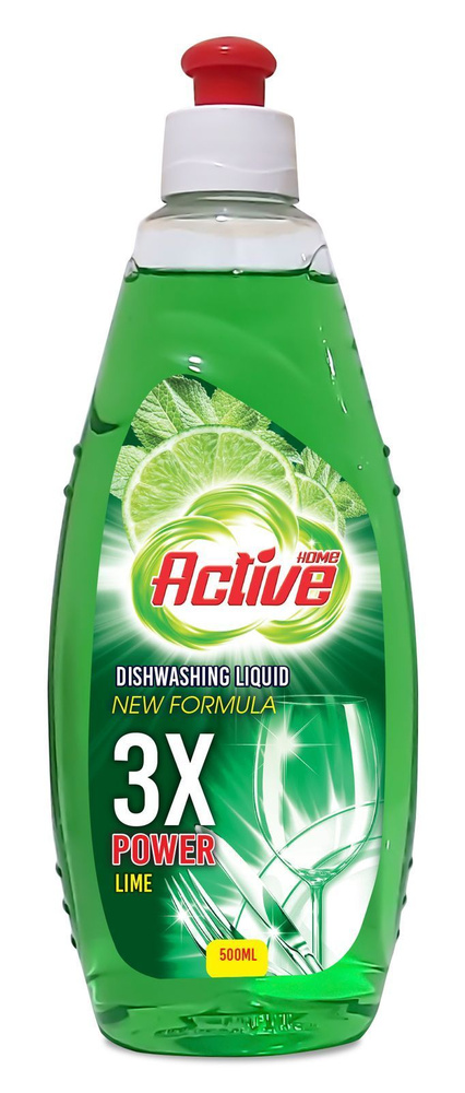 Средство д/мытья посуды лайм500мл HOME AKTIVE DISHWASHING LIQUID