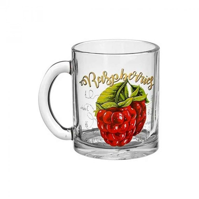 Кружка чайная 04с1208 320мл. Полезная малина стекл.