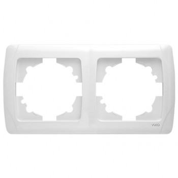 Рамка 2-я горизонтальная белая Carmen (уп.-10шт) TM VIKO