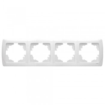 Рамка 4-я горизонтальная белая Carmen (уп.-10шт) TM VIKO