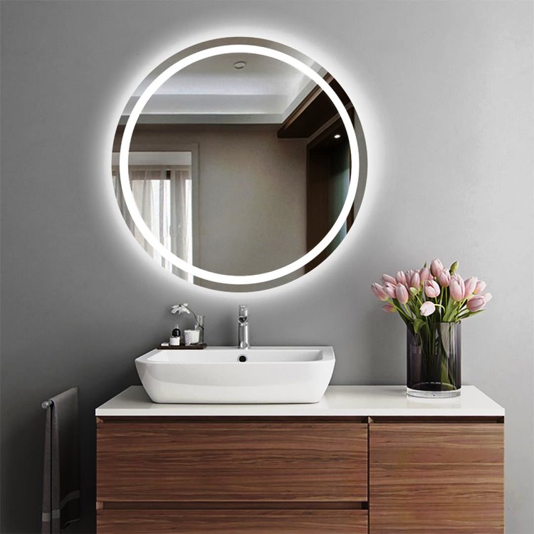 Зеркало для ванной Bayro Elipso круглое 800x800 LED