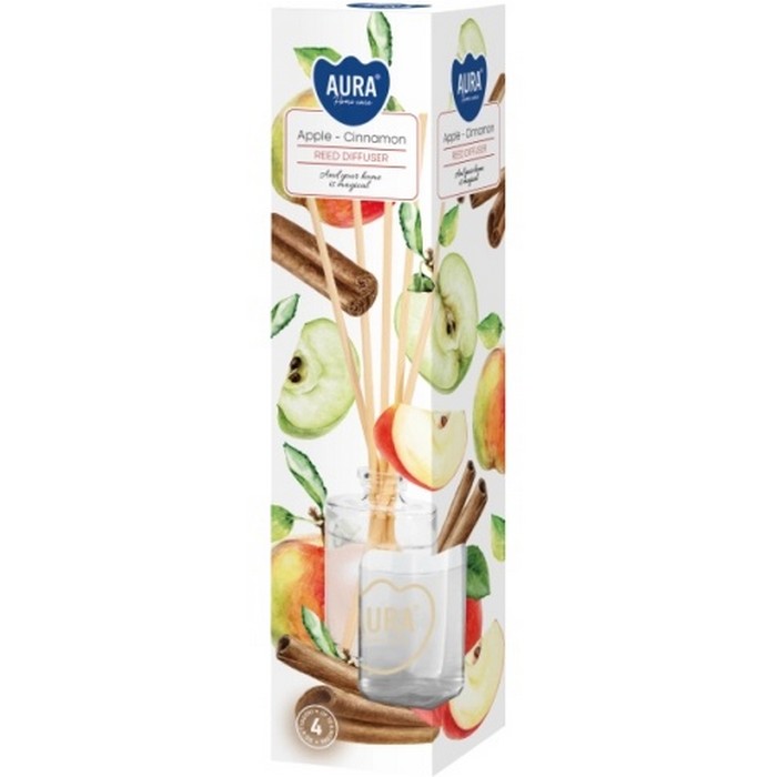 Освежитель воздуха, 45мл, Яблоко и корица, Дифузер с палочками, DZ45-87, BISPOL