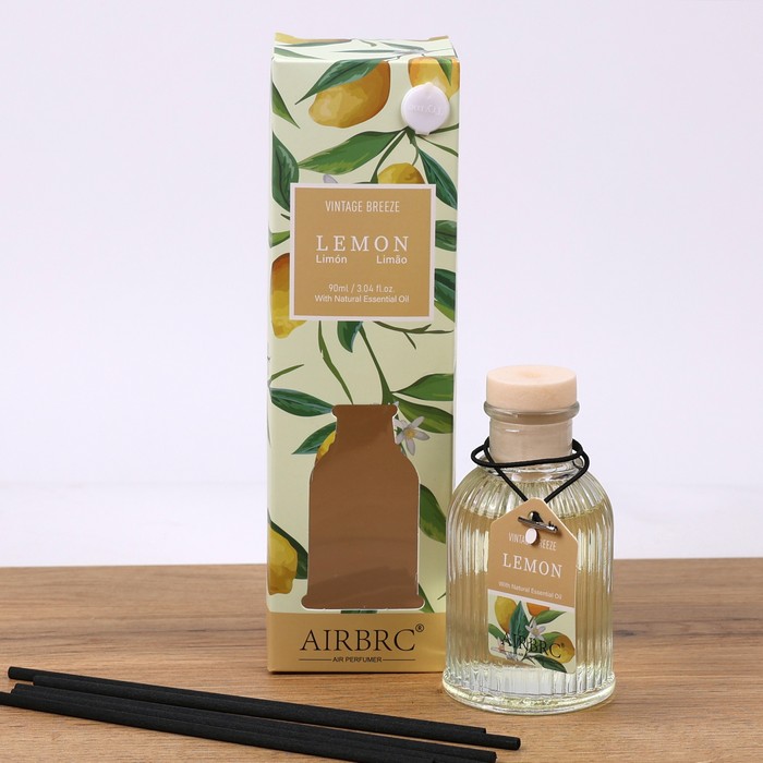 Освежитель воздуха, 90мл, Лемон, с палочками, AC-3037-1, AIRBRC