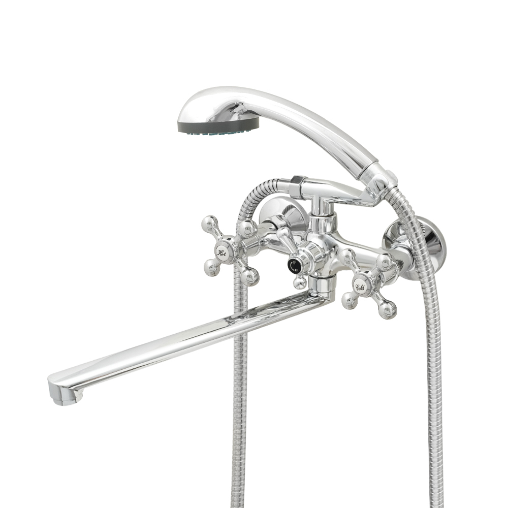 Смеситель двуручный, Цинк, для ванны, излив 28см VM335DC (QFR7-C827) (30шт/уп) ТМ VENTA