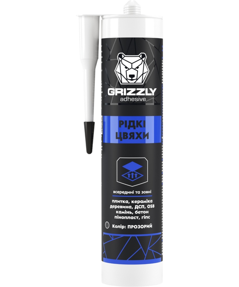 Жидкие гвозди ТМ GRIZZLY 0,4 кг (Прозрачный) уп.18шт.