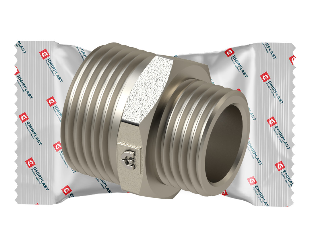 Ниппель- переходник 1- 1/2 п/п (100/1) ТМ Emirplast