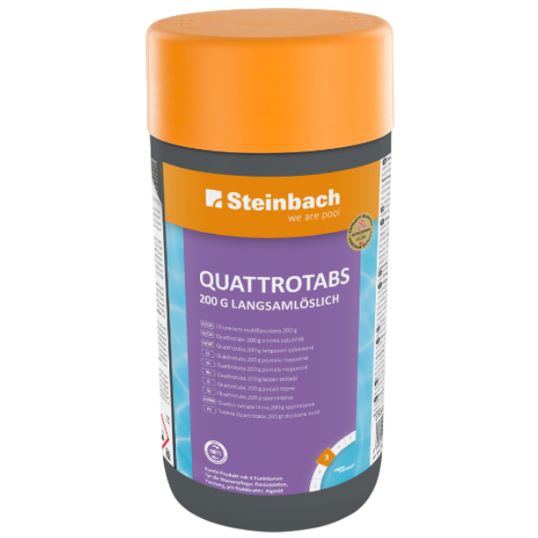 Мульти-функциональные таблетки хлора 200 г Quattro tabs, 1 кг