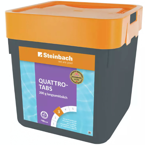 Мульти-функциональные таблетки хлора 200 г Quattro tabs, 5 кг